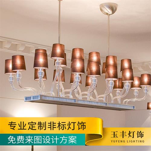 轻奢复古玻璃吊灯专业定制家居餐厅客厅多头吊灯吊灯现货