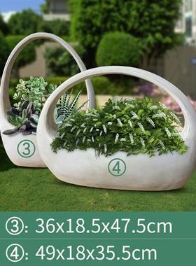创意玻璃钢花篮雕塑园林景观房地产广场公园庭小区草坪装饰大摆件