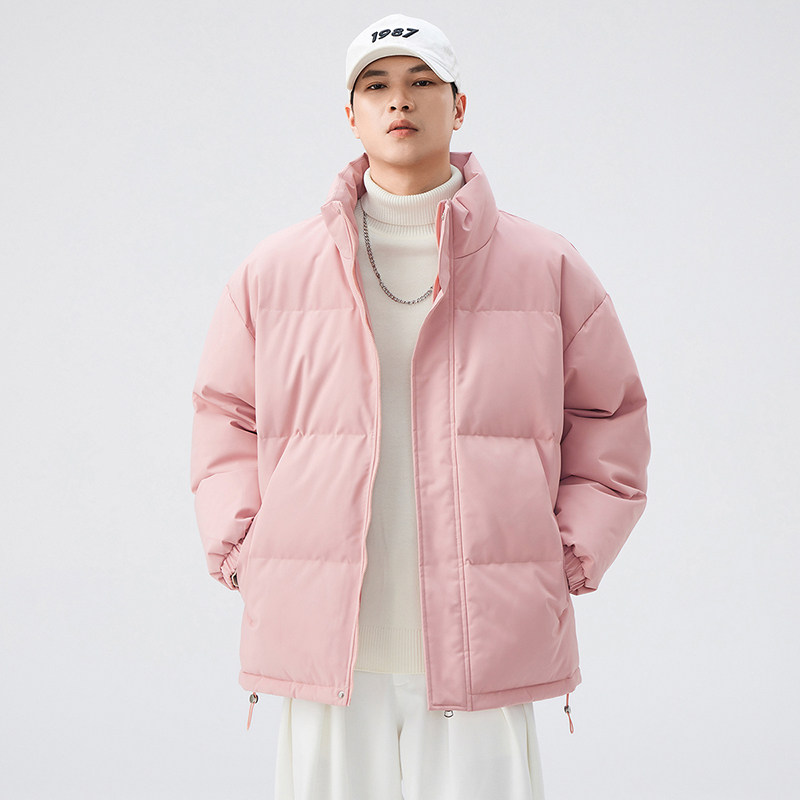 纯色立领棉衣男生秋冬新款外穿加厚棉服潮牌户外保暖宽松休闲外套