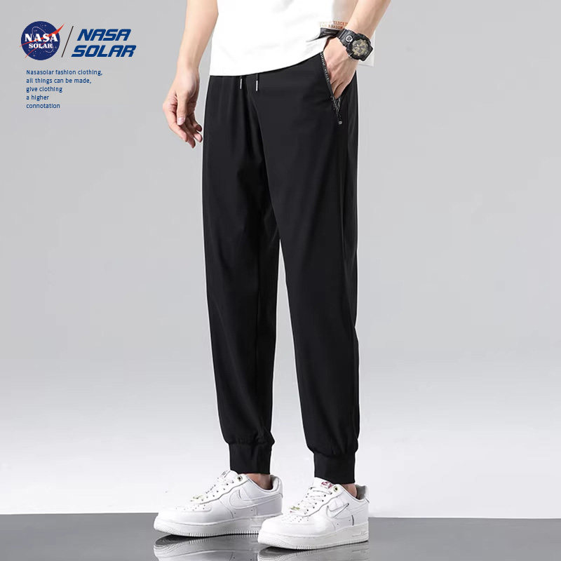 2026夏季新款冰丝速干休闲裤男夏季薄款宽松直筒透气防晒垂感长裤