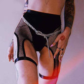 panties诱惑情趣内裤 Sexy stitching temptation hollow fishnet