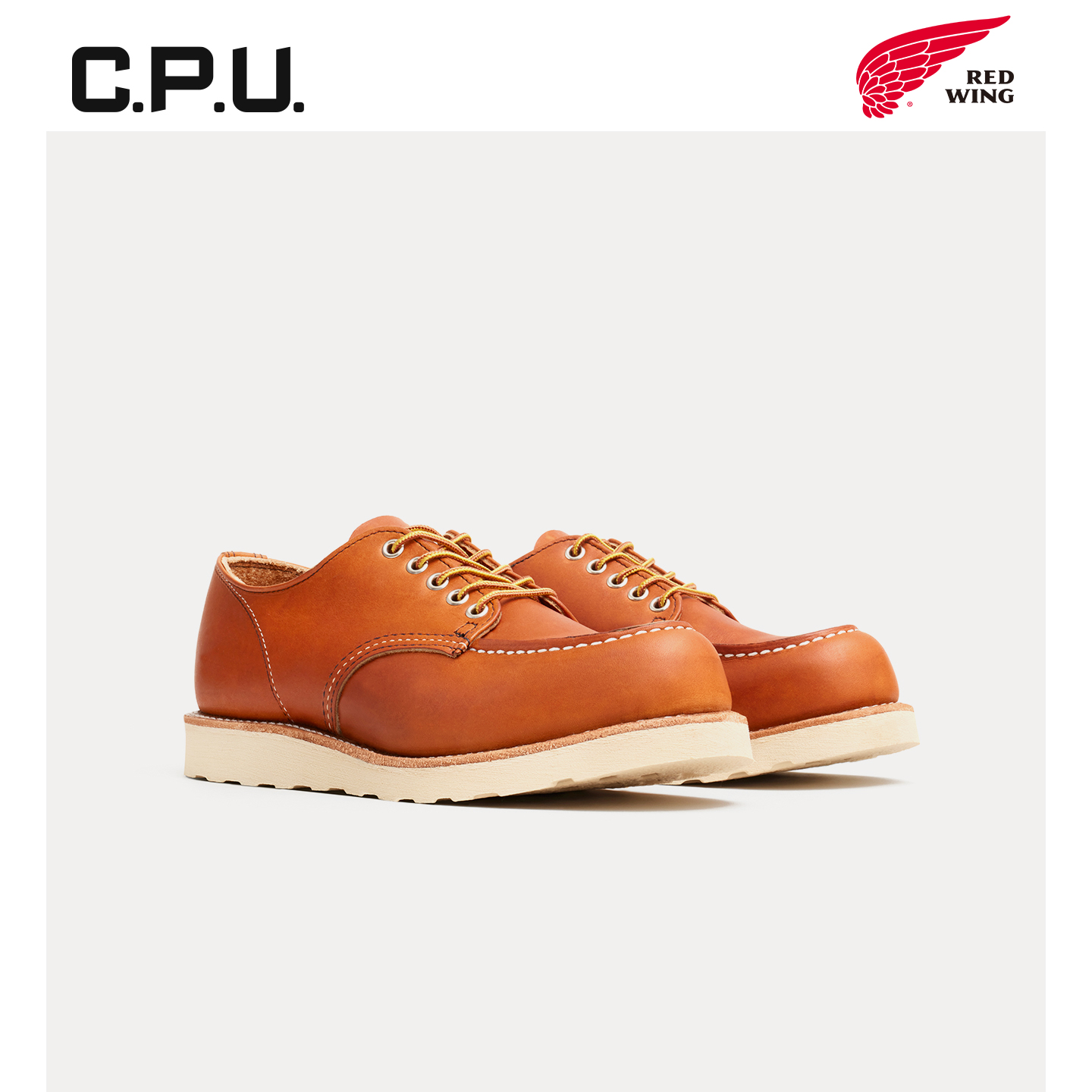 红翼牛津方头低筒休闲皮鞋