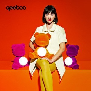 qeeboo意大利泰迪熊台灯简约卧室台灯USB充电床头台灯创意摆件