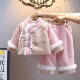 女童拜年服新中式 儿童加绒衣服 宝宝周岁礼服新款 汉服冬装 国风唐装