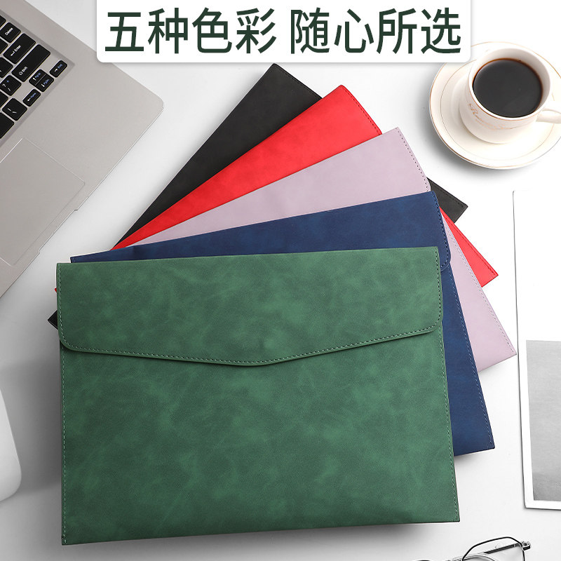 a4文件袋按扣防水皮质收纳袋图片