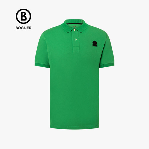 博格纳男士罗纹针织领口POLO衫