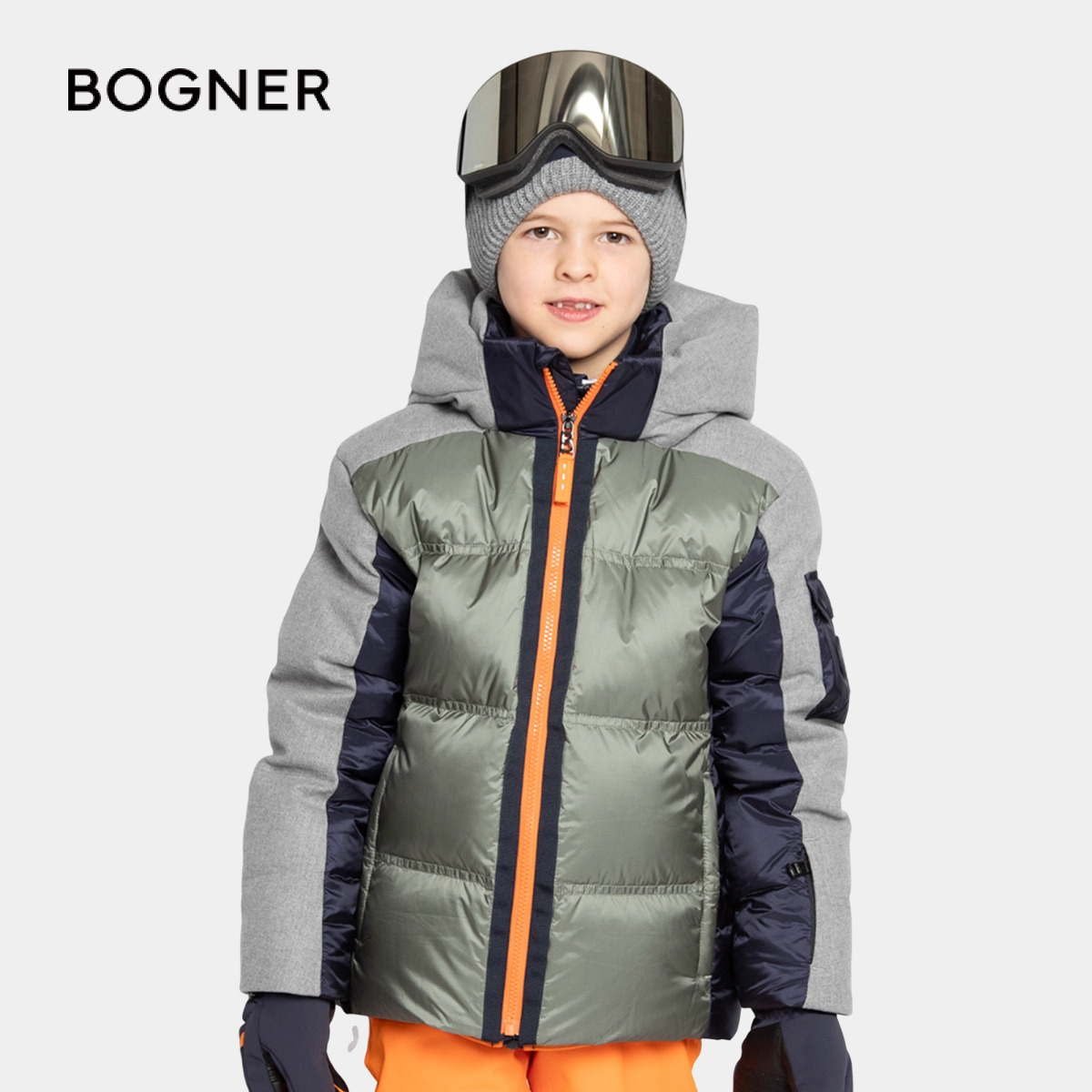 BOGNER博格纳25秋冬新品PABLO-D儿童时尚个性撞色保暖外套滑雪服