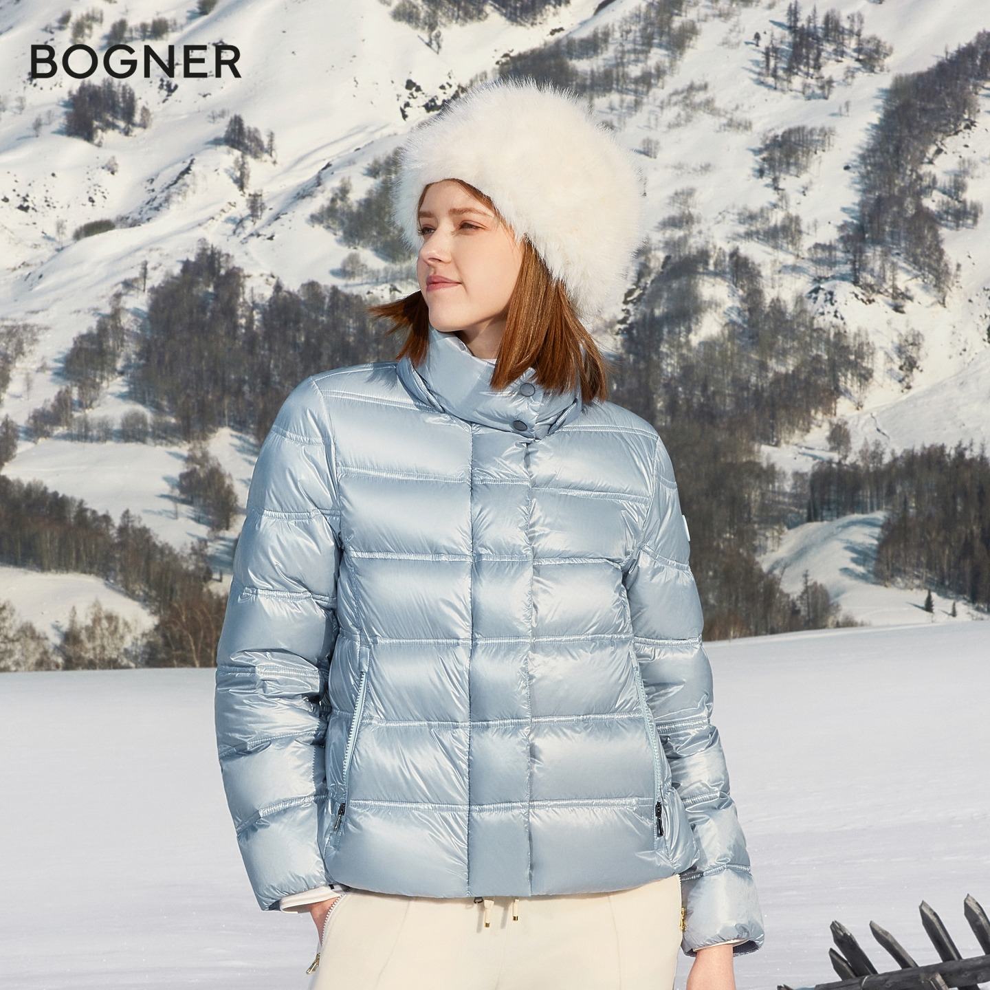 【谧蓝系】BOGNER博格纳 25秋冬新品LESLIE-D1女士轻量短款羽绒服