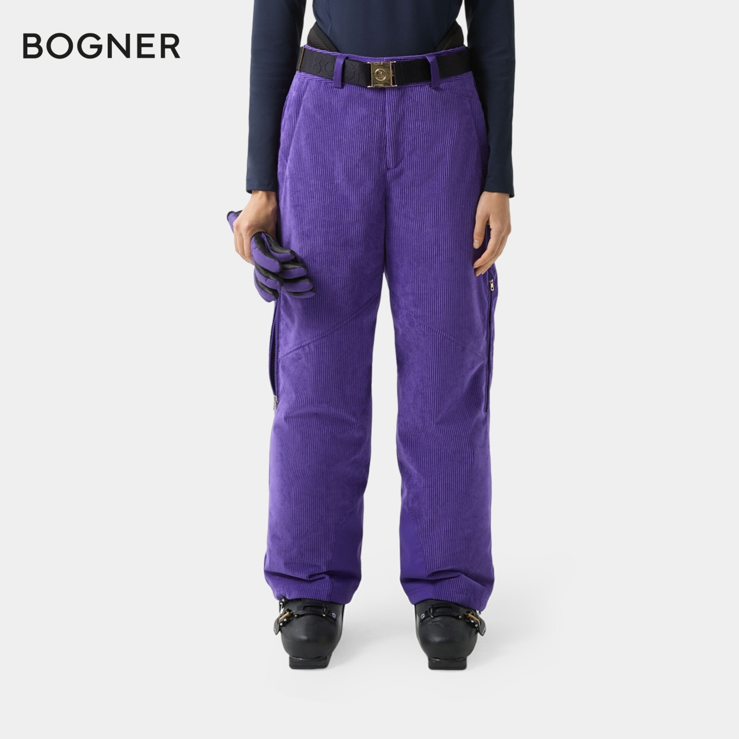 BOGNER博格纳 25秋冬新品ANY女士高腰双向弹力百搭灯芯绒滑雪裤