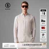 BOGNER博格纳 休闲静奢亚麻舒适透气百搭衬衫 春夏男士 TIMT长袖