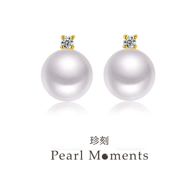 珍珠耳钉925银淡水经典