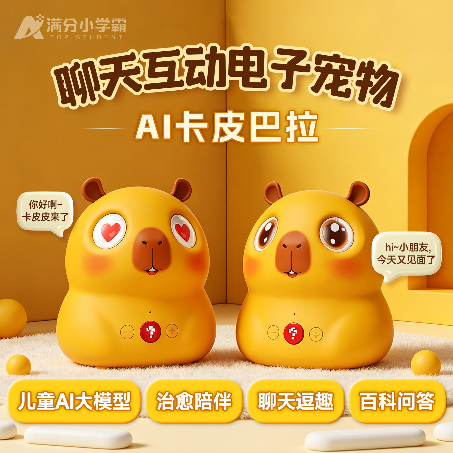 ai陪伴宠物机器人学而思卡皮巴拉对话智能儿童玩具小学生生日礼物