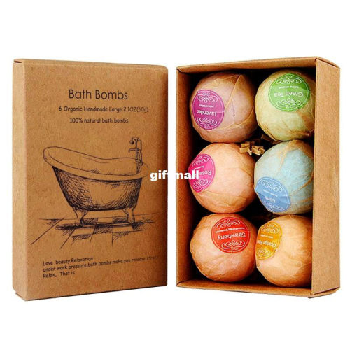 6pcs bath bombs bubble bath salts ball essential oil跨境出口