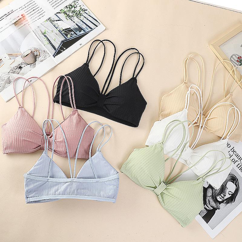 夏季新款内衣学生透气柔软裹胸女无钢圈显胸小日系美背文胸罩
