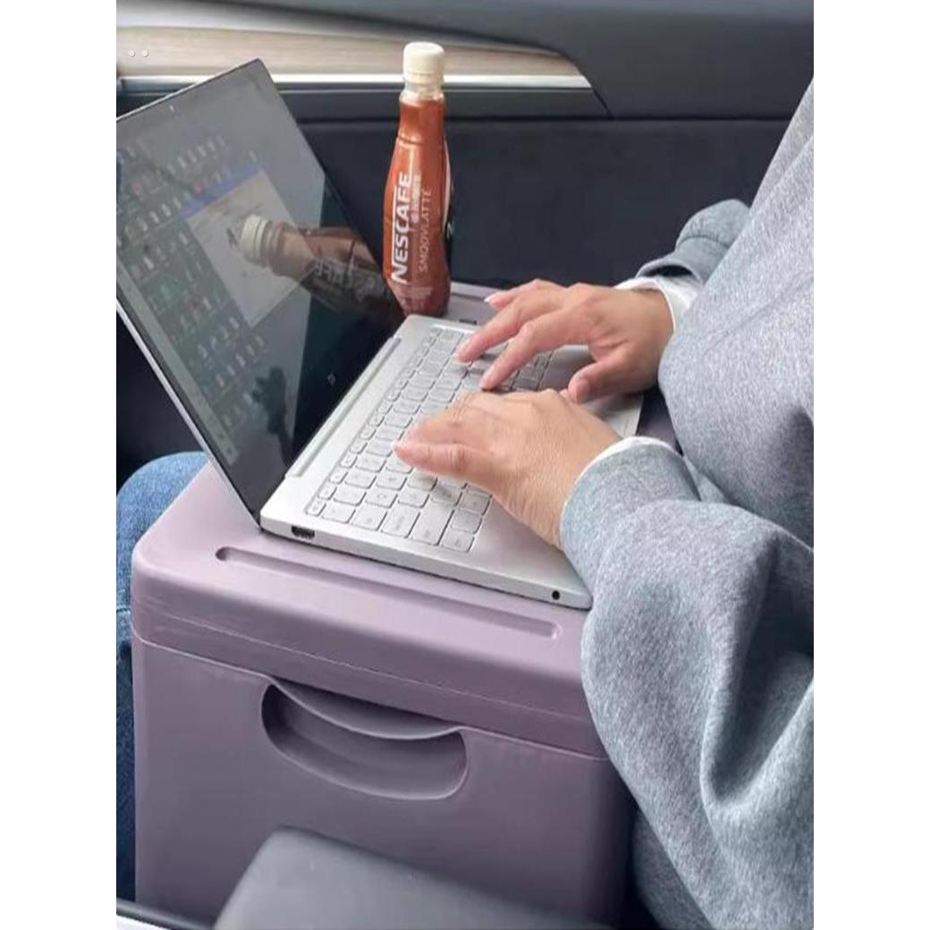 防洒车载小桌板可携式车内折叠餐桌好收纳副驾驶前排后排吃饭工作