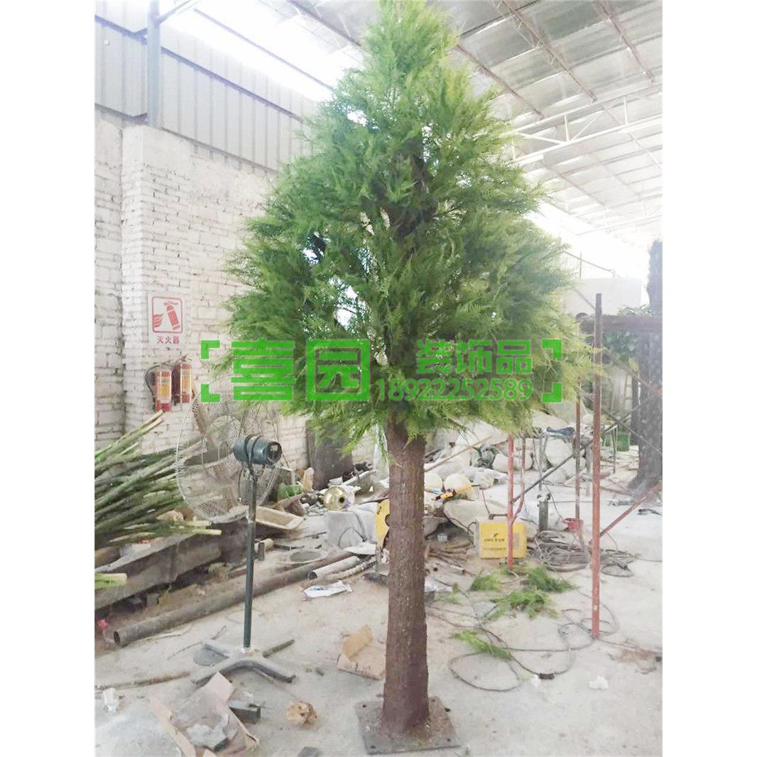 彷真水杉定制大型绿植红豆杉松树落羽杉假树酒店商场影视造景装饰