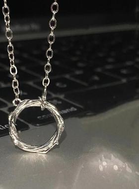 小红书同款双层蝴蝶荆棘之环项链情侣ins轻奢小众设计高级感2条装