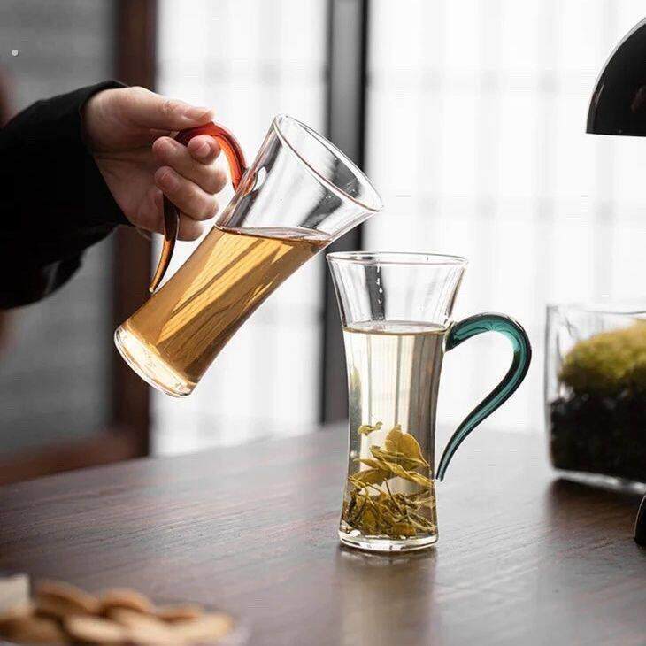 太平猴魁专用杯小蛮腰耐热玻璃杯加厚耐高温泡茶专用广口喝水杯家