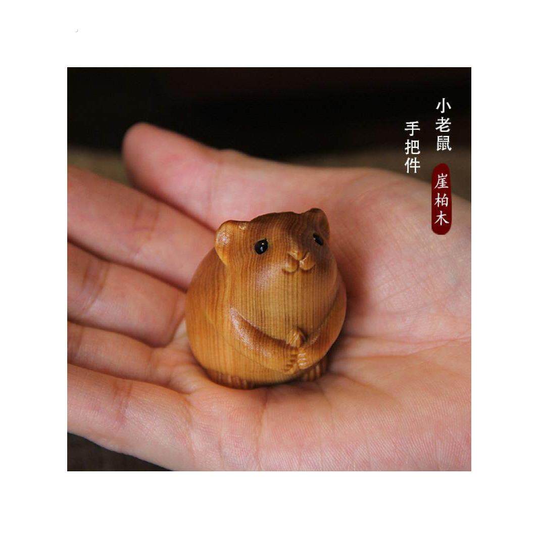 土加木雕十二生肖汽车装饰香薰牛兔蛇年马羊鸡狗猪木制手工桌面汽