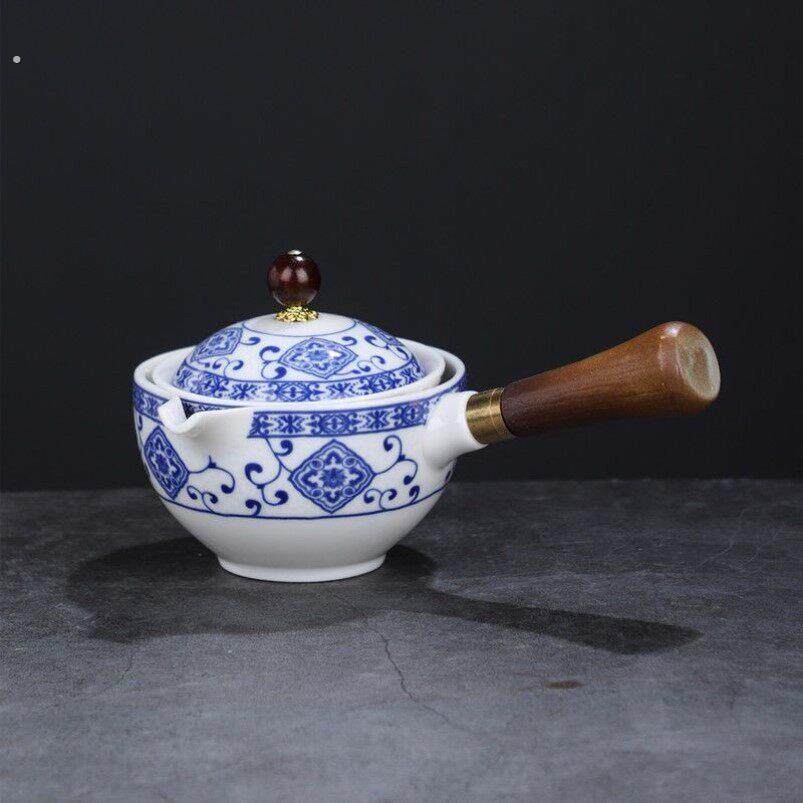 旋转逍遥泡茶壶小康泡自动茶具泡茶专用新款侧把茶壶旅行套组家用