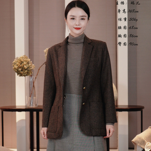 WT433人字纹翻领西装 Lucky 外套 Real