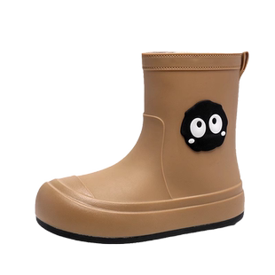 儿童雨鞋女款2025新款加绒可爱中筒水靴学生外穿软底防水防滑胶鞋