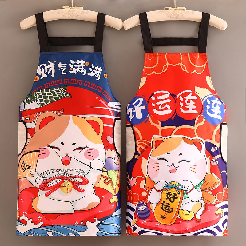 新款围裙中国风防油罩衣耐脏上班