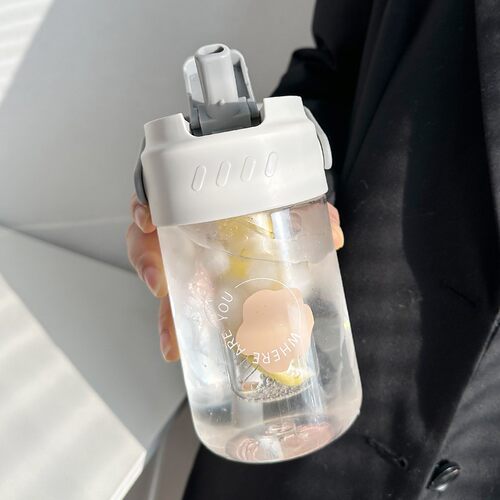 耐高温夏季新款带茶隔吸管杯