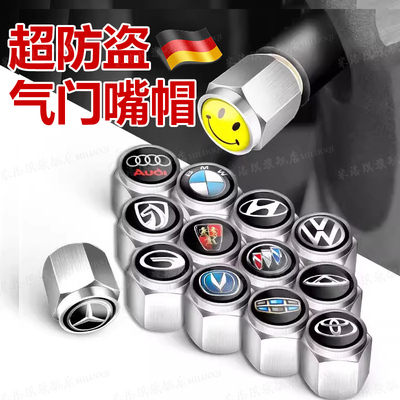 【防盗升级】汽车轮胎气嘴帽金属