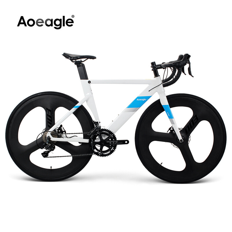 Aoeagle/遨鹰城市公路自行车铝合金赛车学生男女破风碳纤维三刀轮