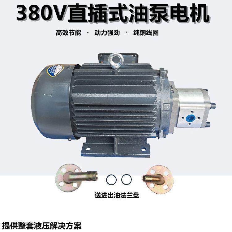 380V液压油泵CBN+1.5KW2.2KW液压泵内轴直插式油泵三相电机组泵站