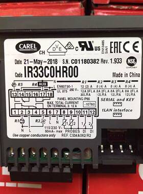 意大利卡乐温控器IR33C0HR00---IR33COHROO--ir33c0hb0a