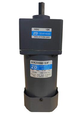 中大ZD交流减速电机马达6IK200GU-S3FT/6GU10K 200W三相380V电压