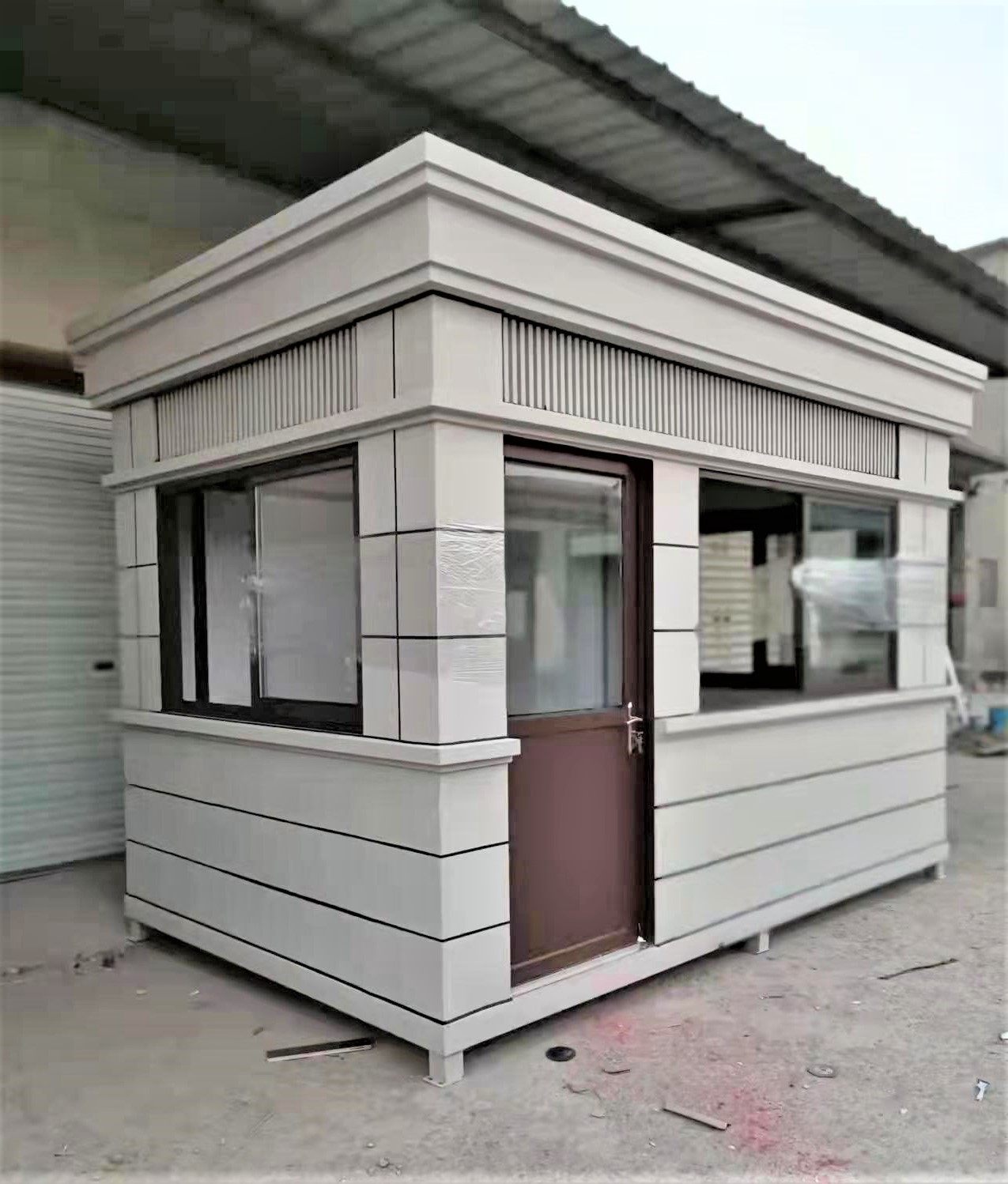 艺术岗亭治安亭保安亭户外移动岗亭厂家直销钢结构不锈钢现货