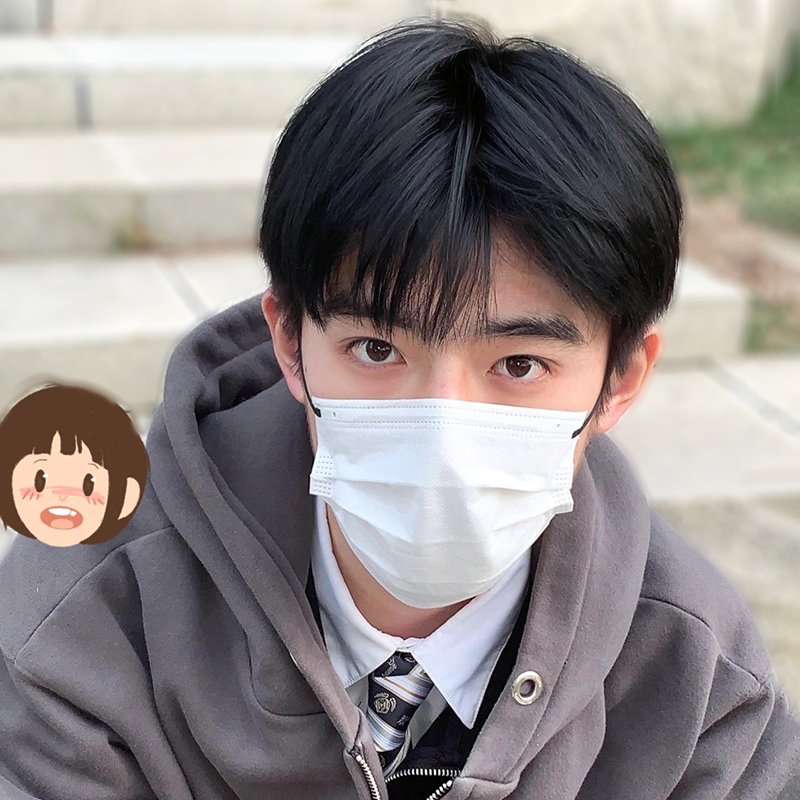 假发男短发韩版帅气男生微分齐碎刘海日常蓬松发套仿全真人全头套