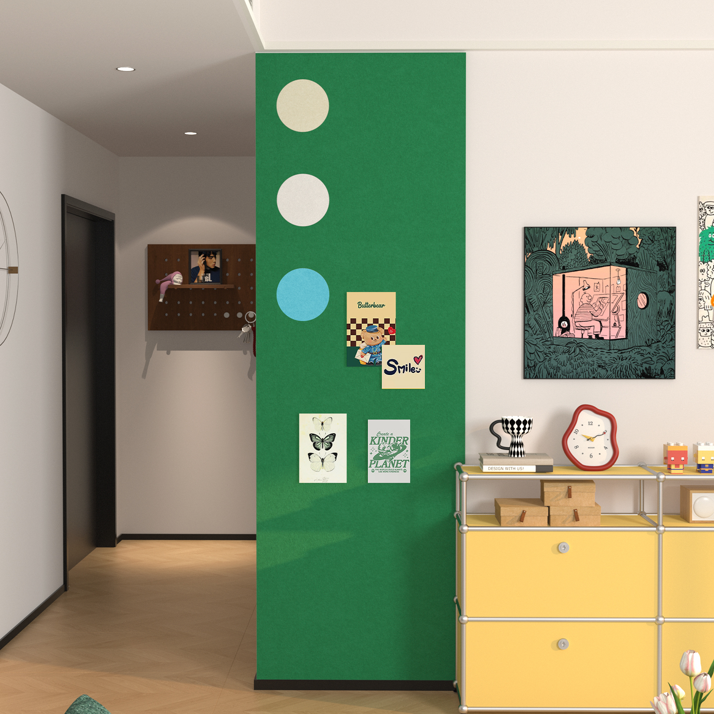 格里旺高级感毛毡板墙面装饰