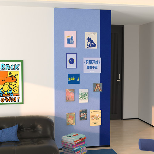 格里旺毛毡墙贴高级感拼色