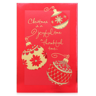 Hallmark贺曼贺卡 红色圣诞礼物卡片 创意圣诞节贺卡14XMS4914