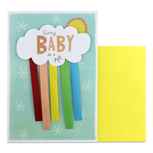 Hallmark贺曼贺卡日常卡 婴儿祝贺卡新生儿祝福卡片1张装15BC8113