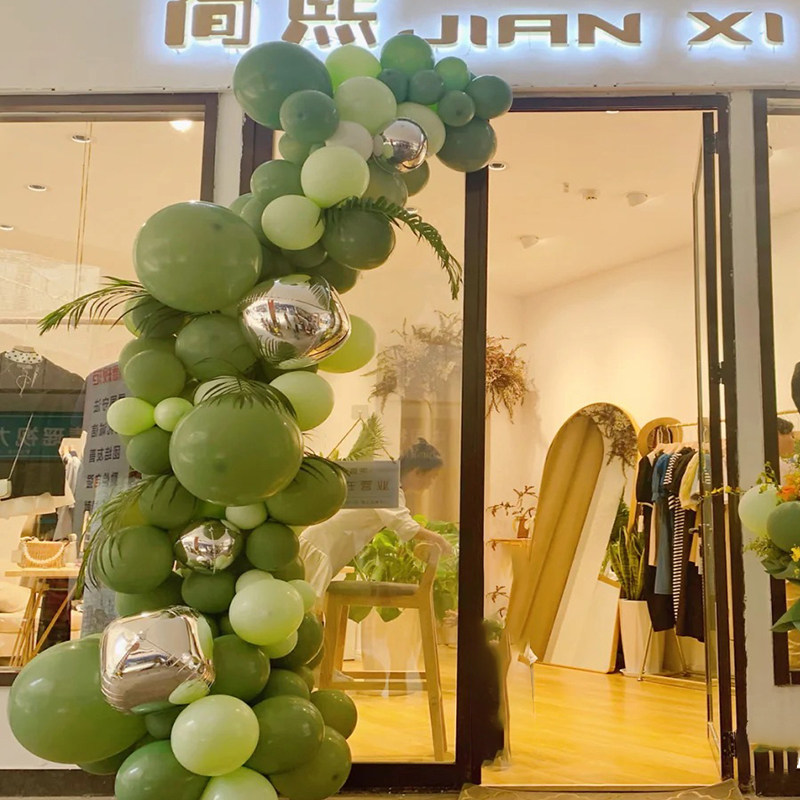 开业装饰不规则气球拱门服装店面活动氛围场景布置商场五一劳动节