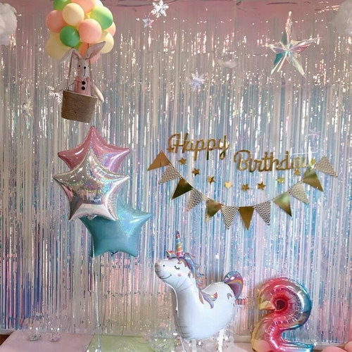 雨丝帘毕业季节日生日舞台装饰