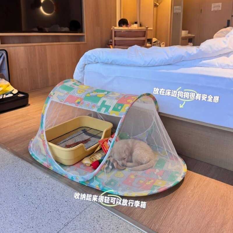 狗窝防掉毛网纱狗笼子小