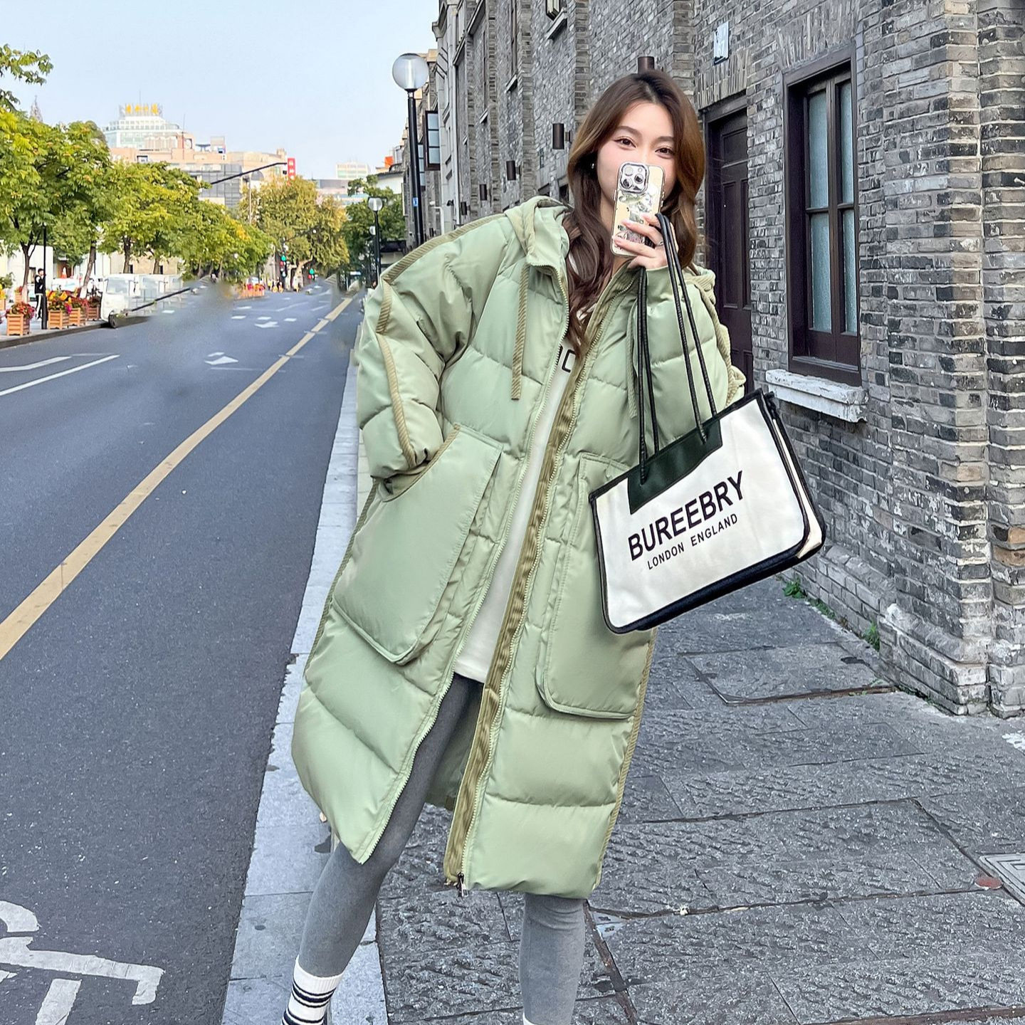 2025新款过膝棉服女中长款韩版宽松棉衣冬季加厚保暖棉袄女式