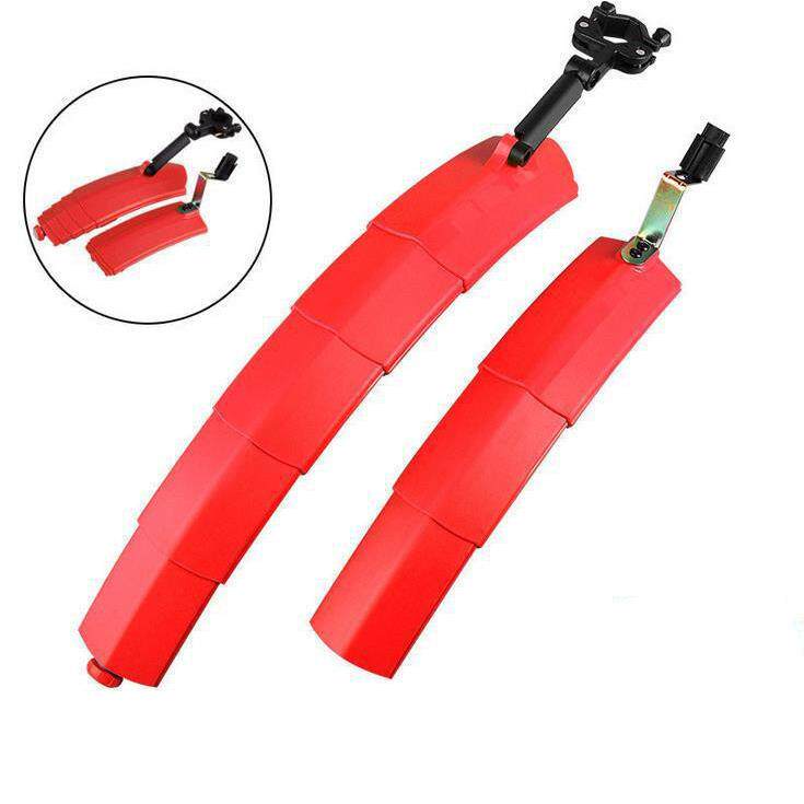 厂家自行车挡泥板伸缩可调节长短挡泥瓦带尾灯的创意挡雨板