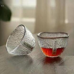 日式玻璃茶杯家用单个小茶杯主人杯雨落杯茶水杯喝茶杯泡茶杯套装