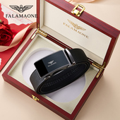 falamaone皮带男真皮自动扣腰带男士 商务休闲裤 带送老公男友礼物