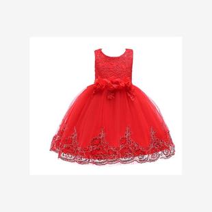 lace princess wedding dress girls party prom dress for kids