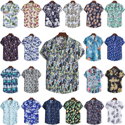 shirts for men hawaiian shirt tshirts for men 夏威夷花衬衫男