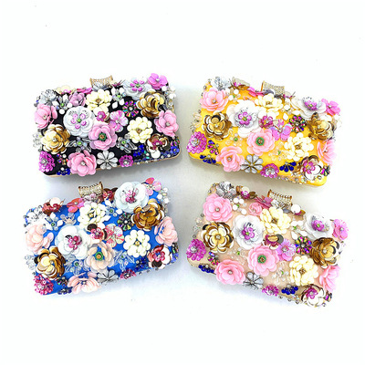 Evening Clutch Party Bag Wedding Flower Purse Woman Handbag