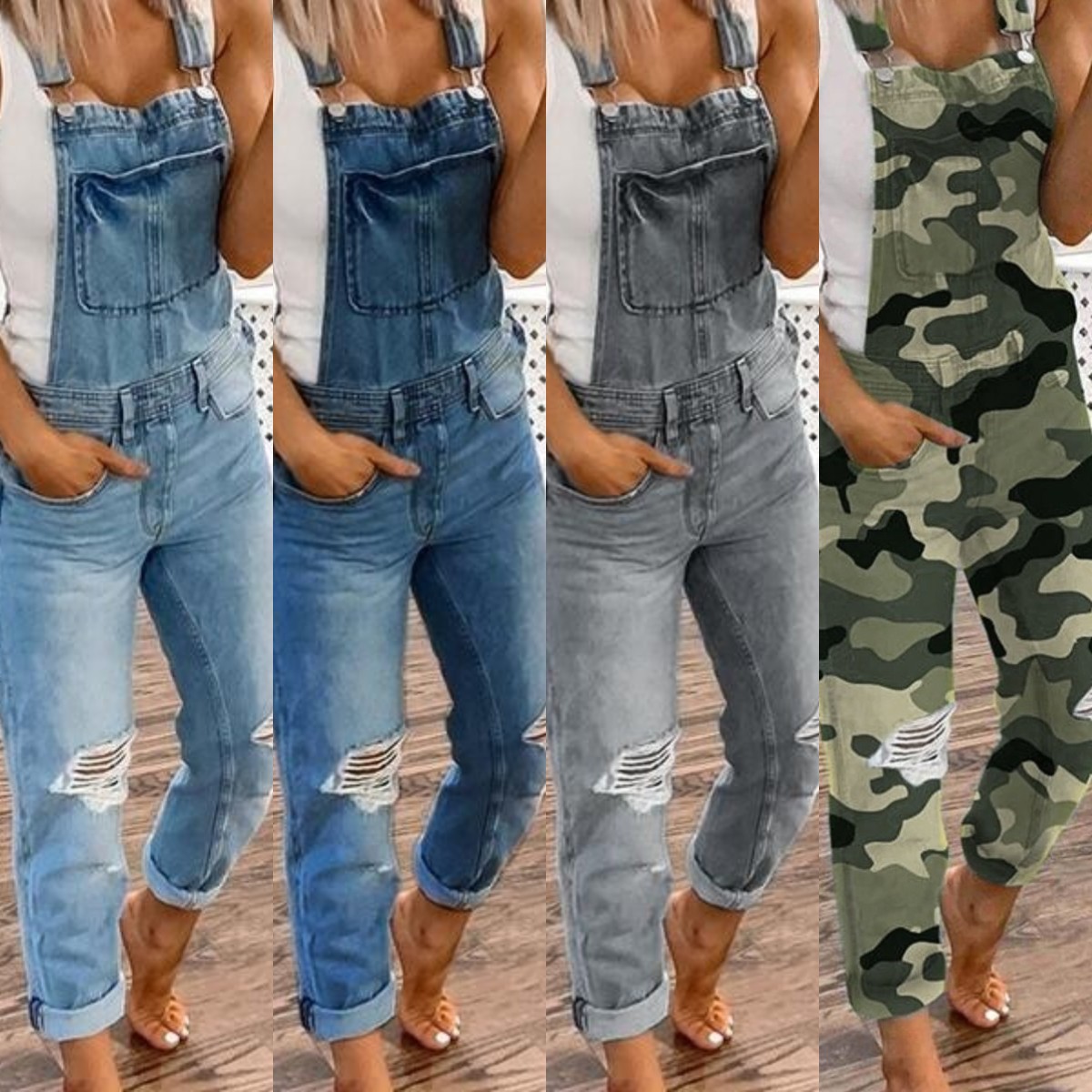 denim jeans Romper Clothes Overalls Jumpsuit for Women Pants